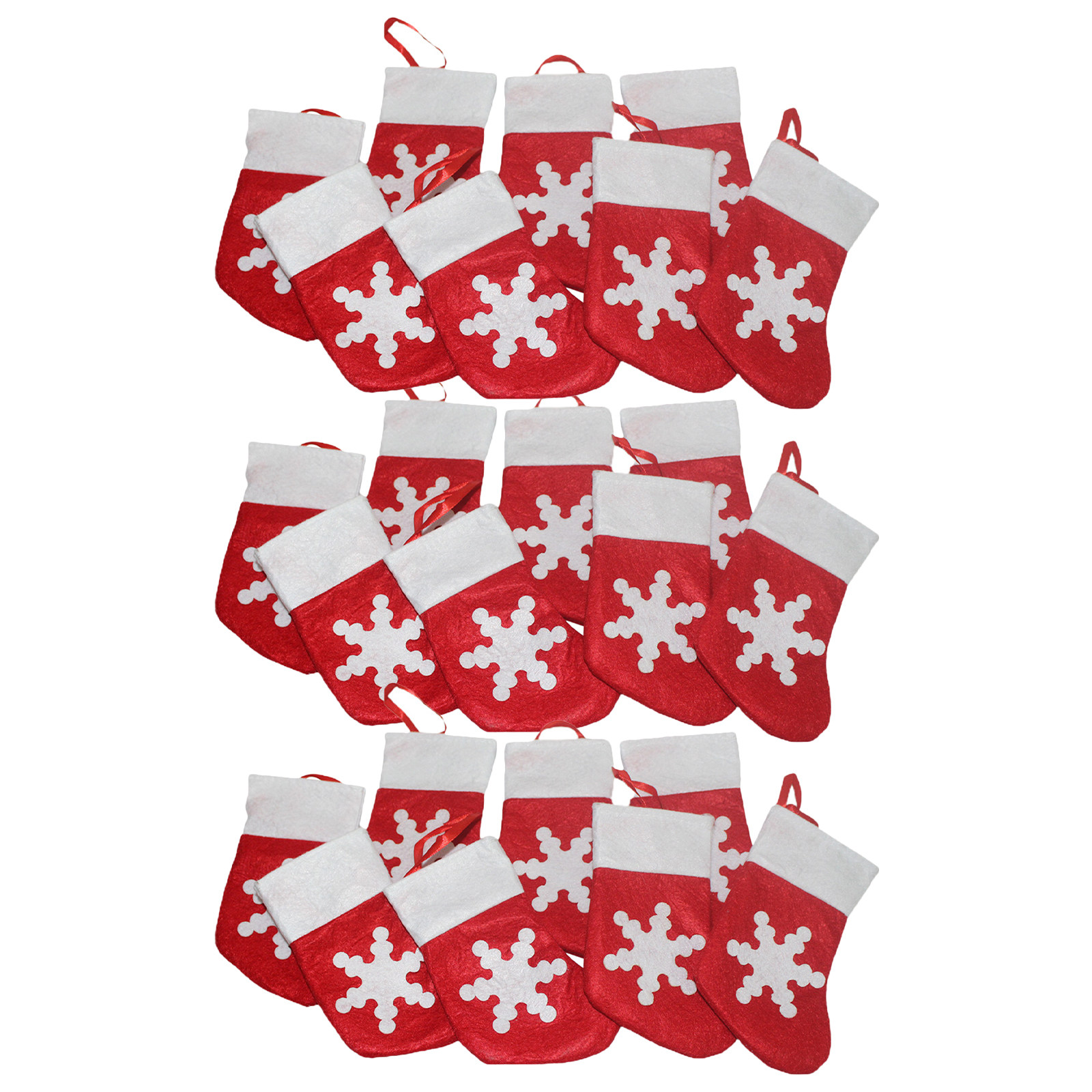 Christmas Stocking Hanging - 24개의 작은 크리스마스 스타킹, 미니 펠트