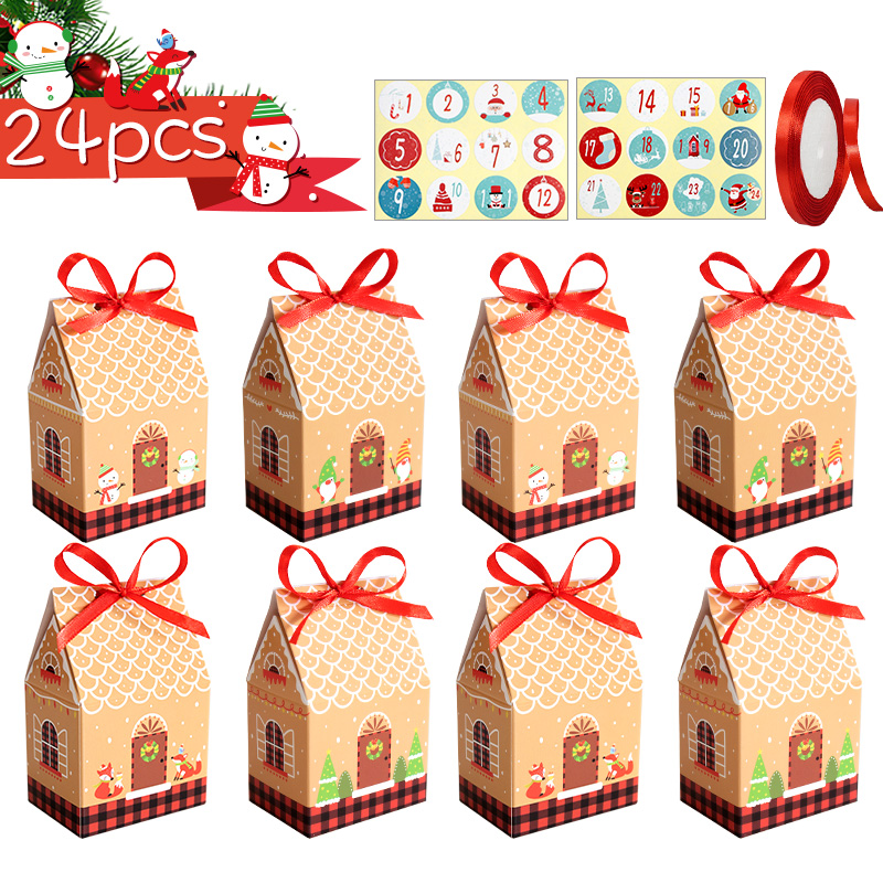 Advent Calendar Gift - 24세트 크리스마스 어드벤트 캘린더 진저브레드 하우스