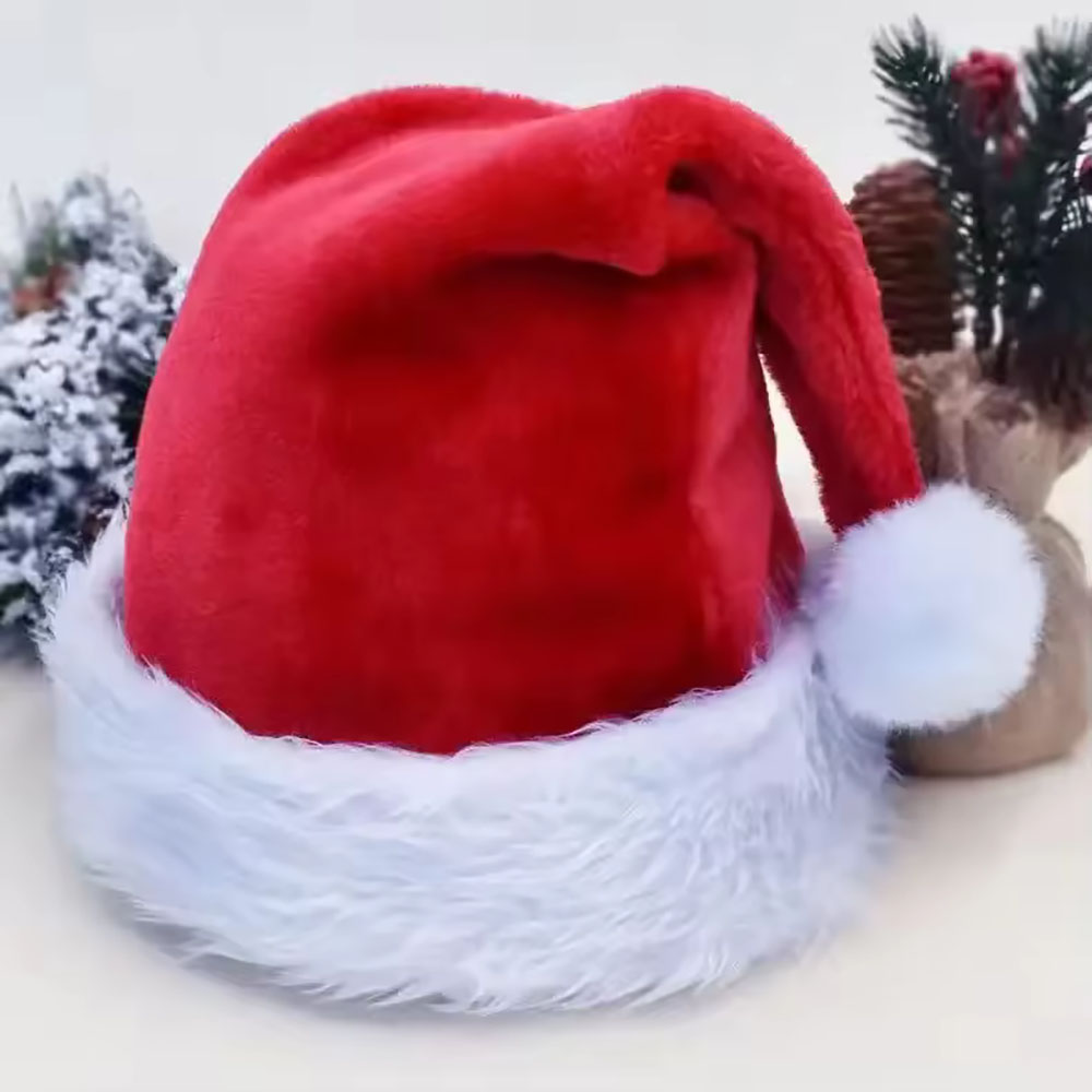 Santa Hat Plush - 새로운 크리스마스 모자 성인 어린이용 볼