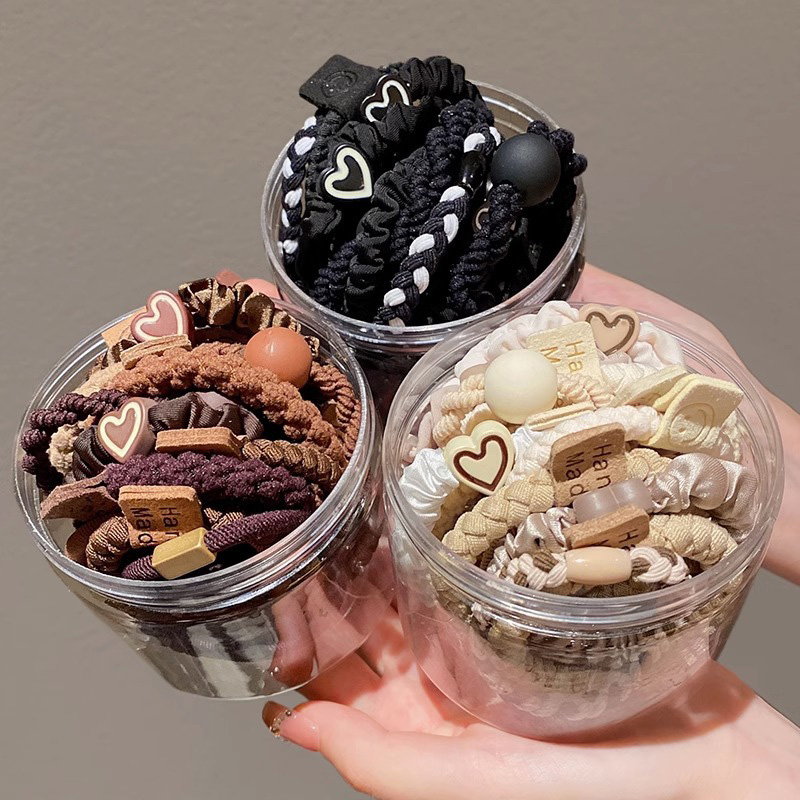 Ornament Ball Set - 5/10개/세트 여성용 우아한 하트 볼 탄성