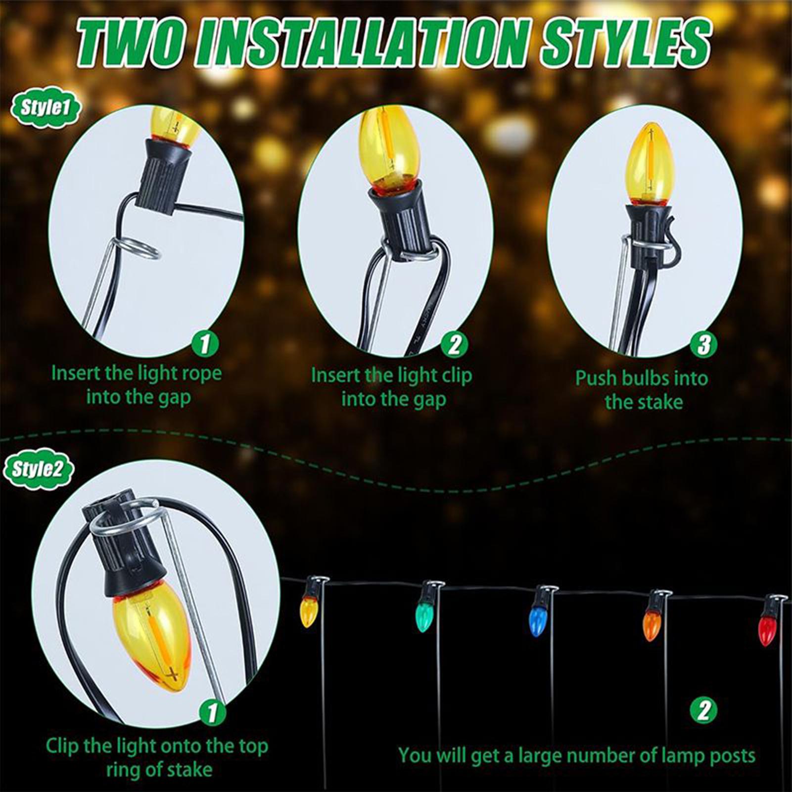 Christmas Lights Outdoor - 크리스마스 조명 말뚝 12인치 잔디밭 야외