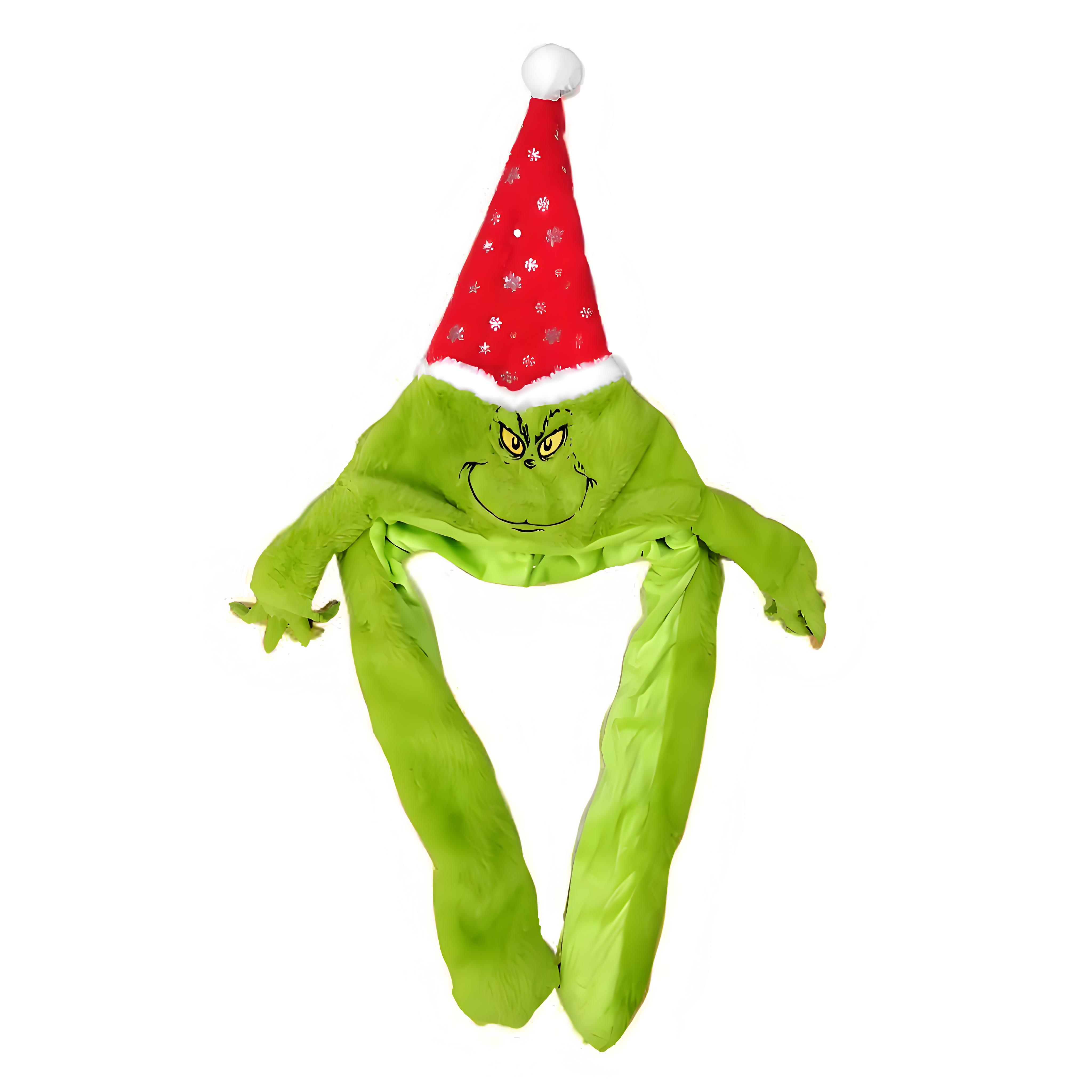 Santa Hat Plush - 플러시 그린시 모자 캡 스카프 크리스마스