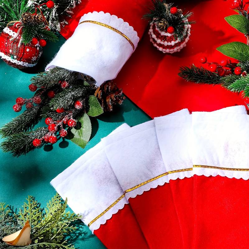 1/3/6개 크리스마스 스타킹, 빨간색 흰색 테두리 장 - Christmas Stocking Hanging 리뷰 및 가격