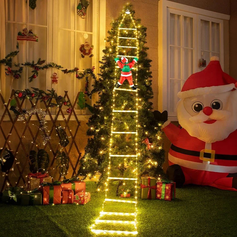 LED 크리스마스 조명 산타클로스 장식 사다리형 조명줄 - Christmas Lights Outdoor 리뷰 및 가격