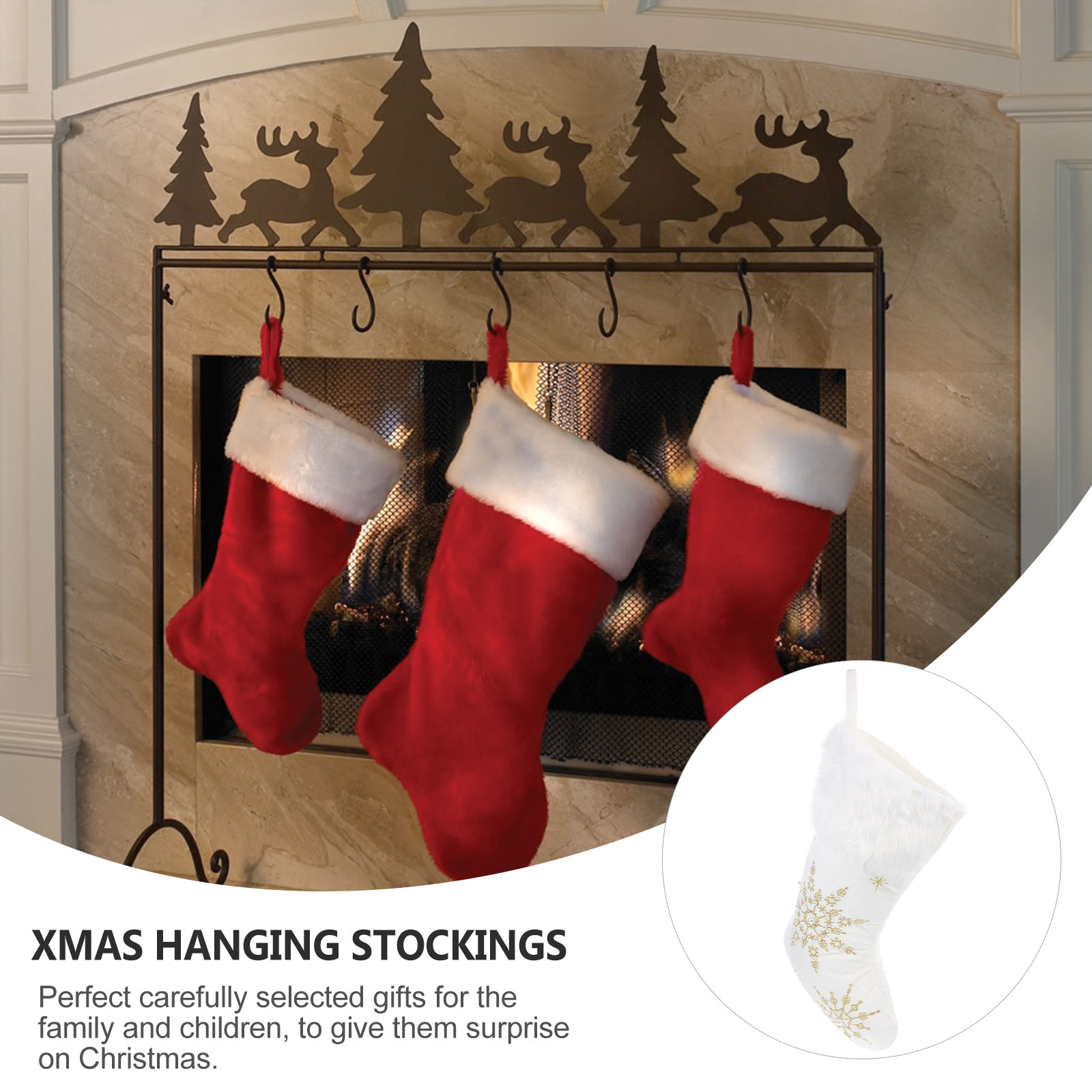 1개 크리스마스 양말 장식 걸이형 펜던트 크리스마스 사 - Christmas Stocking Hanging 리뷰 및 가격