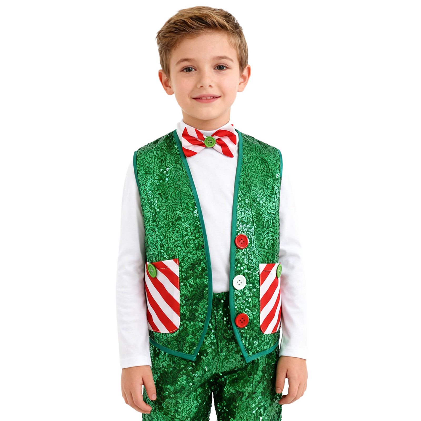 남아 크리스마스 스팽글 산타 엘프 조끼 크리스마스 스트 - Elf Costume Christmas 리뷰 및 가격