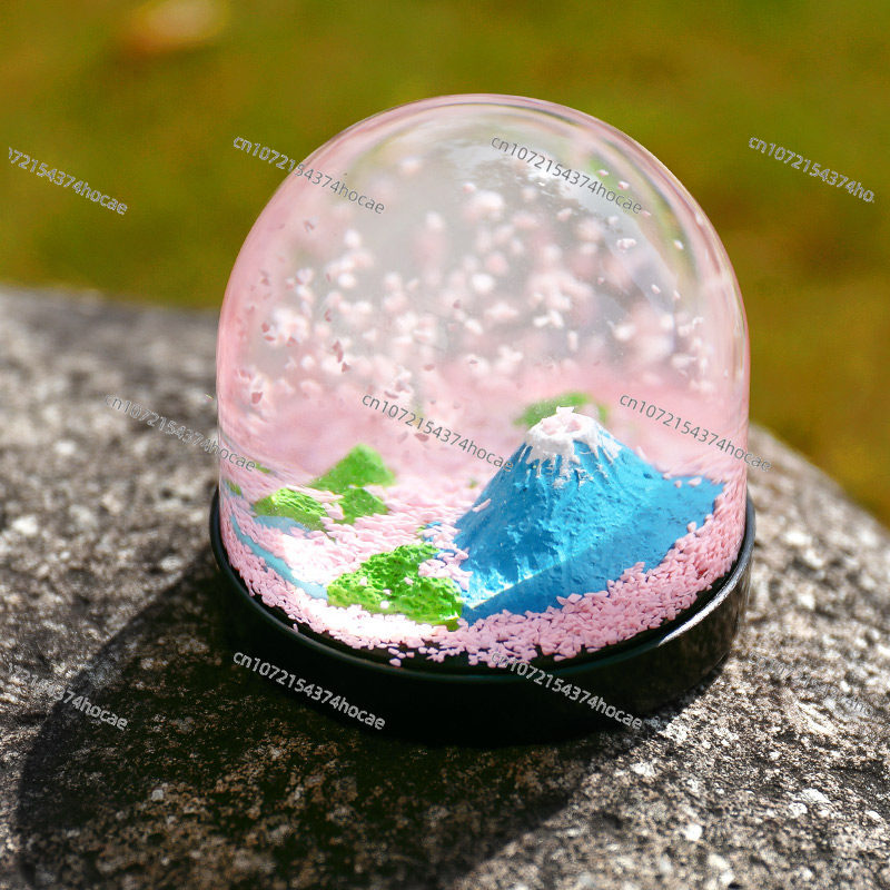 후지산 로맨틱 벚꽃 크리스탈 볼 스노우볼 오너먼트 남자 - Snow Globe Musical 리뷰 및 가격