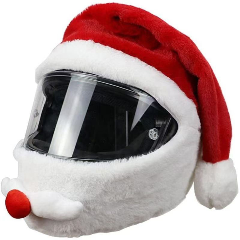 크리스마스 산타 헬멧 커버 플러시 오토바이 헬멧 모자, - Santa Hat Plush 리뷰 및 가격